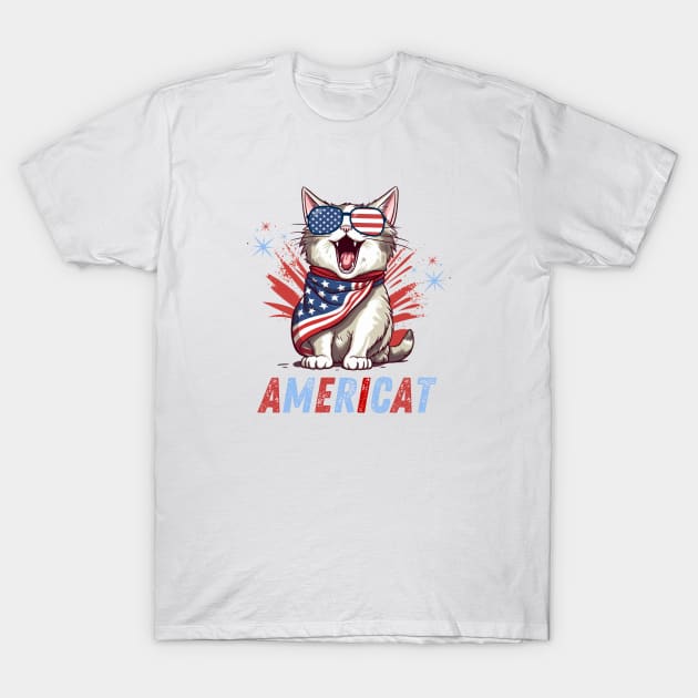 Americat T-Shirt by MeowtakuShop